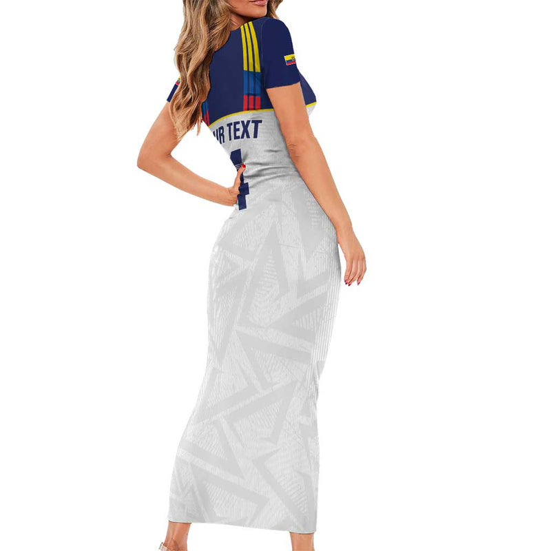 Custom Ecuador Football La Tri Go Champions Condor Style Short Sleeve Bodycon Dress