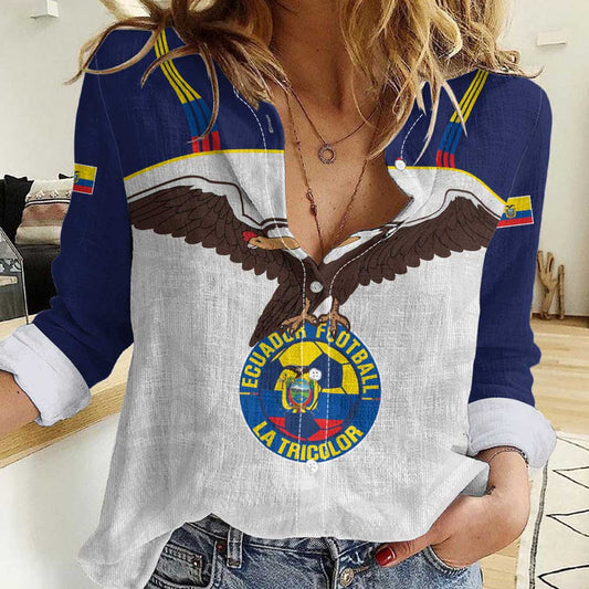 Custom Ecuador Football La Tri Go Champions Condor Style Women Casual Shirt