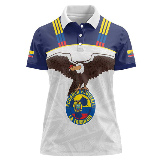 Custom Ecuador Football La Tri Go Champions Condor Style Women Polo Shirt