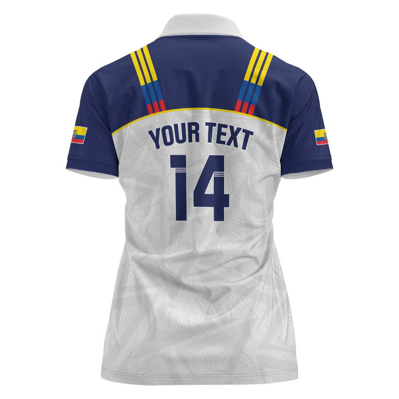 Custom Ecuador Football La Tri Go Champions Condor Style Women Polo Shirt