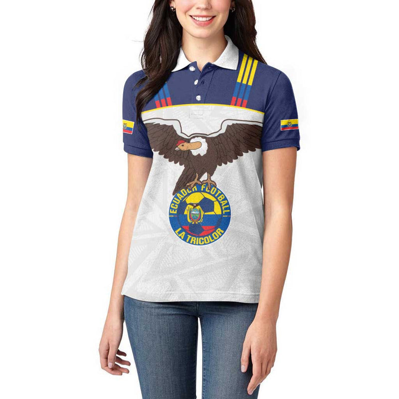 Custom Ecuador Football La Tri Go Champions Condor Style Women Polo Shirt