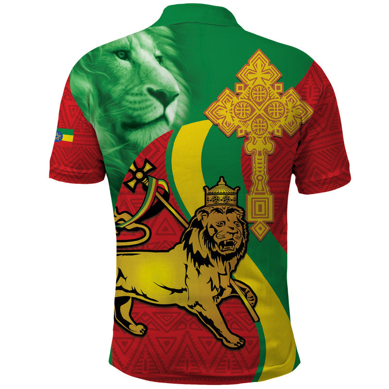 Ethiopia National Day Ethiopia Lion of Judah African Pattern Polo Shirt