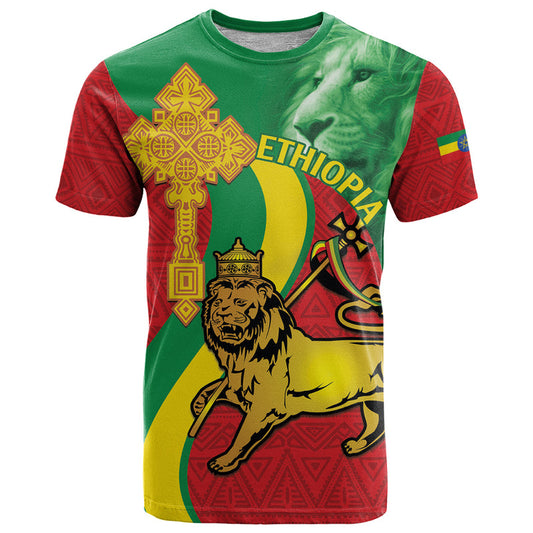 Ethiopia National Day Ethiopia Lion of Judah African Pattern T Shirt