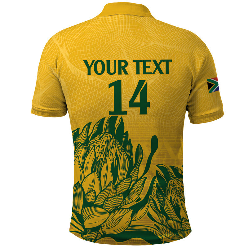 Custom South Africa Cricket 2024 African Pattern Go Proteas Polo Shirt