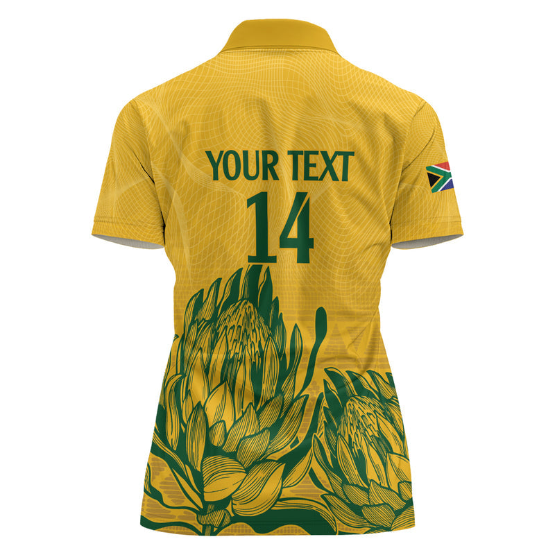 Custom South Africa Cricket 2024 African Pattern Go Proteas Women Polo Shirt