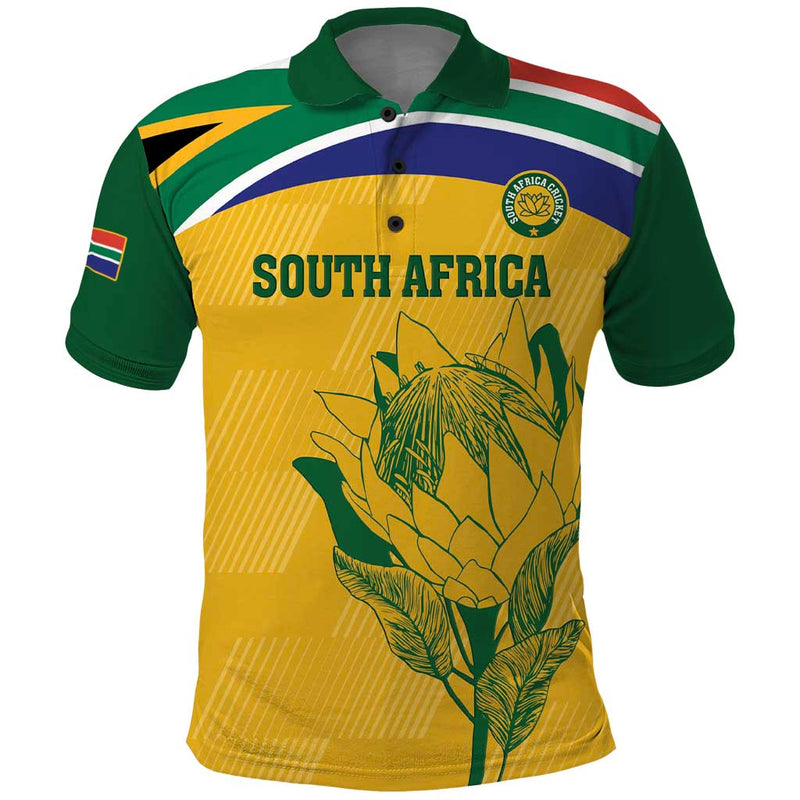 Custom South Africa Cricket Go Champions World Cup Proteas Polo Shirt