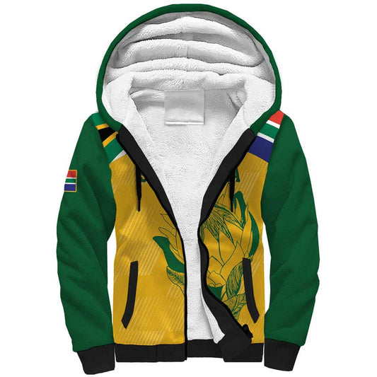 Custom South Africa Cricket Go Champions World Cup Proteas Sherpa Hoodie