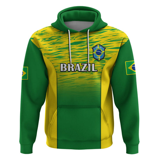 Custom Brazil Football 2023 World Cup Go Selecao Gradient Style Hoodie