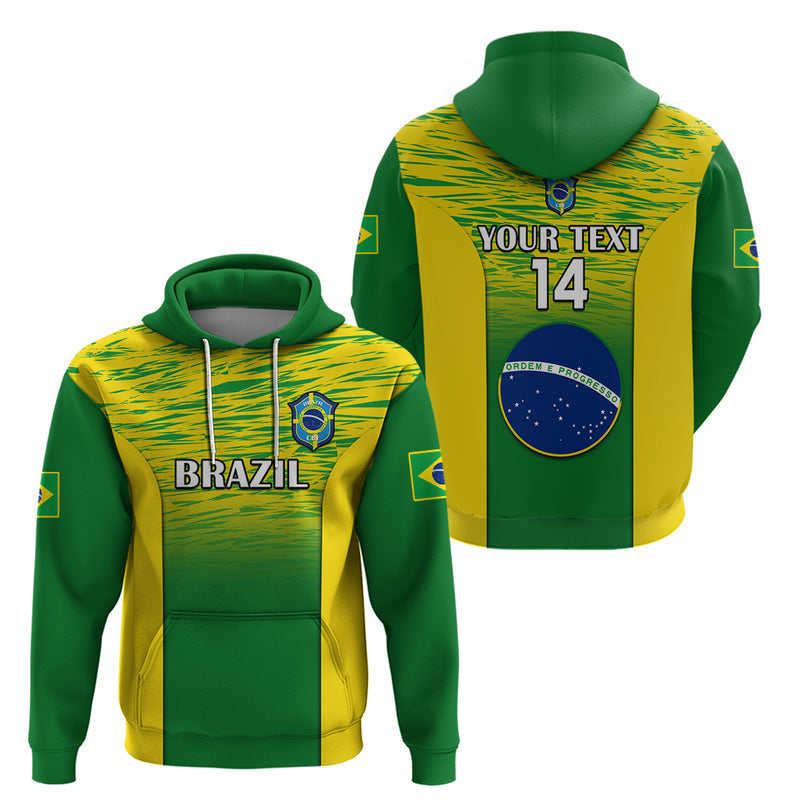 Custom Brazil Football 2023 World Cup Go Selecao Gradient Style Hoodie
