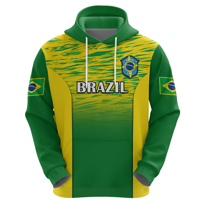 Custom Brazil Football 2023 World Cup Go Selecao Gradient Style Hoodie