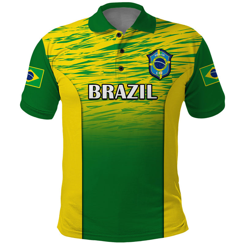 Custom Brazil Football 2023 World Cup Go Selecao Gradient Style Polo Shirt