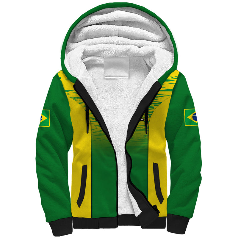 Custom Brazil Football 2023 World Cup Go Selecao Gradient Style Sherpa Hoodie