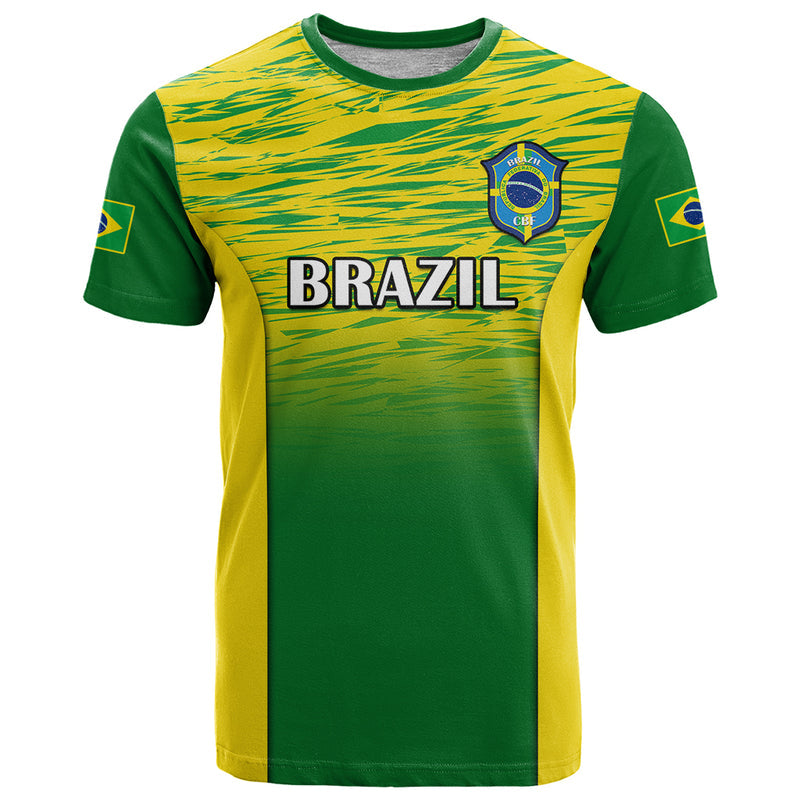 Custom Brazil Football 2023 World Cup Go Selecao Gradient Style T Shirt