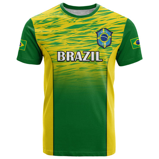Custom Brazil Football 2023 World Cup Go Selecao Gradient Style T Shirt