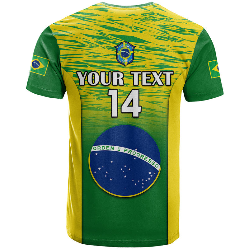 Custom Brazil Football 2023 World Cup Go Selecao Gradient Style T Shirt