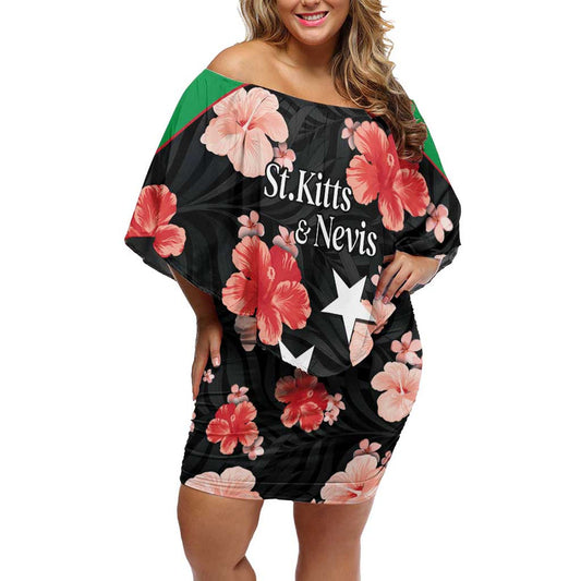 Custom Saint Kitts And Nevis Cricket 2025 Go Patriots Tropical Style Off Shoulder Short Dress