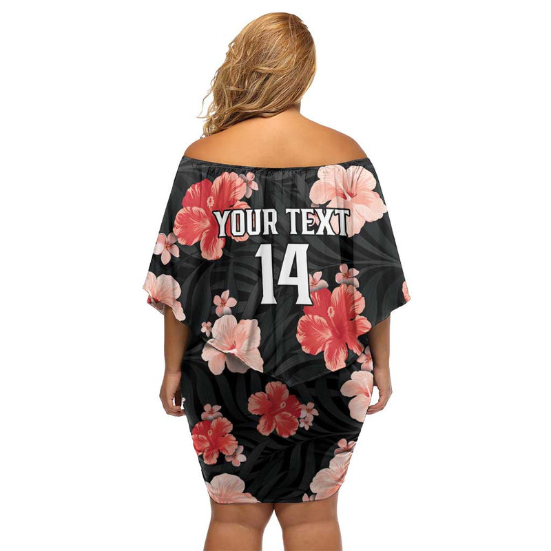 Custom Saint Kitts And Nevis Cricket 2025 Go Patriots Tropical Style Off Shoulder Short Dress