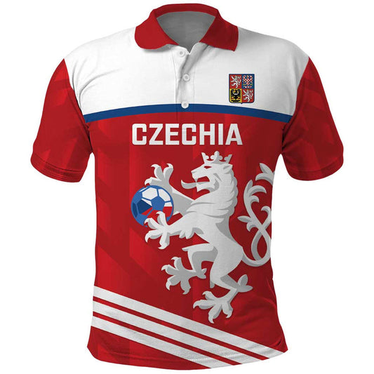 Custom Czech Republic Football Go Czechia - Sporty Style Polo Shirt