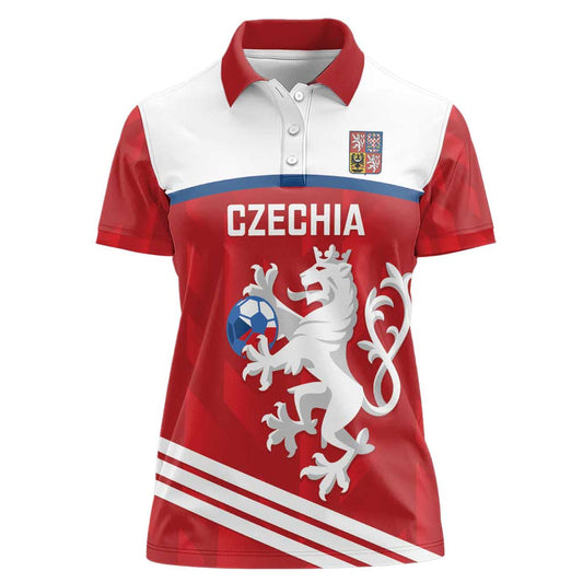 Custom Czech Republic Football Go Czechia - Sporty Style Women Polo Shirt