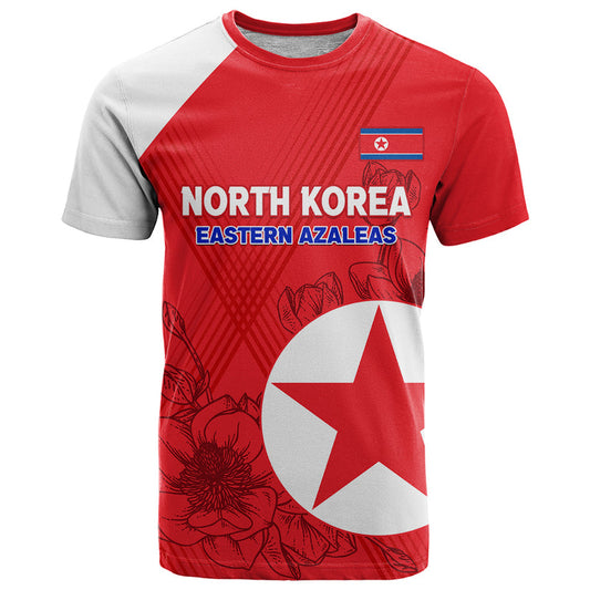 Custom North Korea Football 2024 Go Eastern Azaleas Magnolia Flowers T Shirt