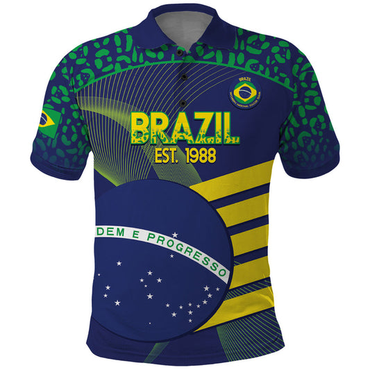 Custom Brazil Football Summer 2024 Go Champions Selecao Polo Shirt