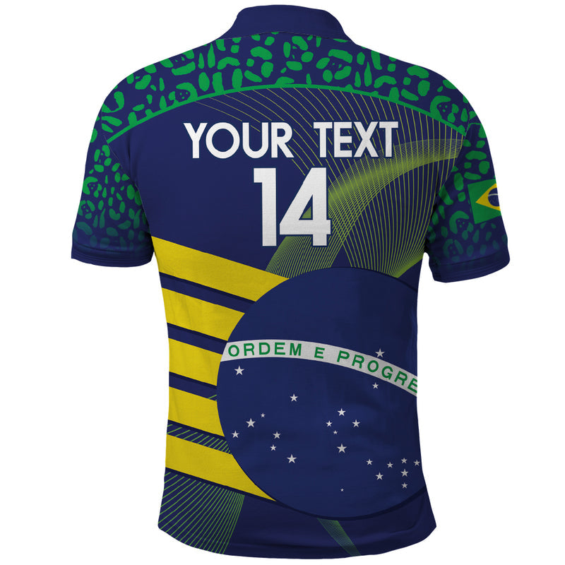 Custom Brazil Football Summer 2024 Go Champions Selecao Polo Shirt