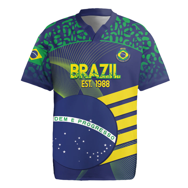 Custom Brazil Football Summer 2024 Go Champions Selecao Rugby Jersey