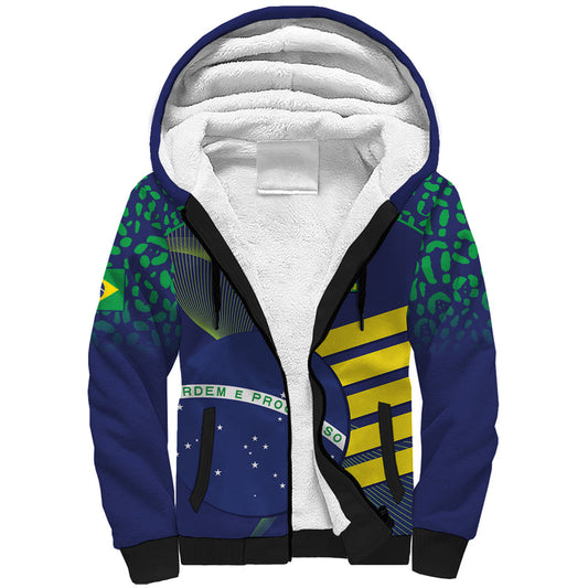 Custom Brazil Football Summer 2024 Go Champions Selecao Sherpa Hoodie