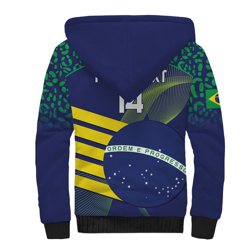 Custom Brazil Football Summer 2024 Go Champions Selecao Sherpa Hoodie