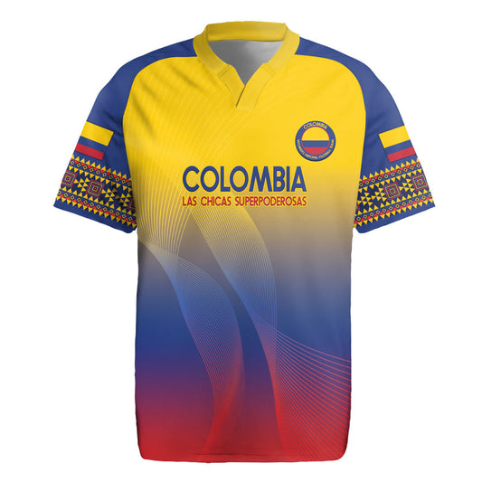 Custom Colombia Football Summer 2024 Las Chicas Superpoderosas Rugby Jersey