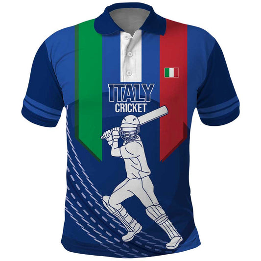 Custom Italy Cricket Go Gli Azzurri Polo Shirt