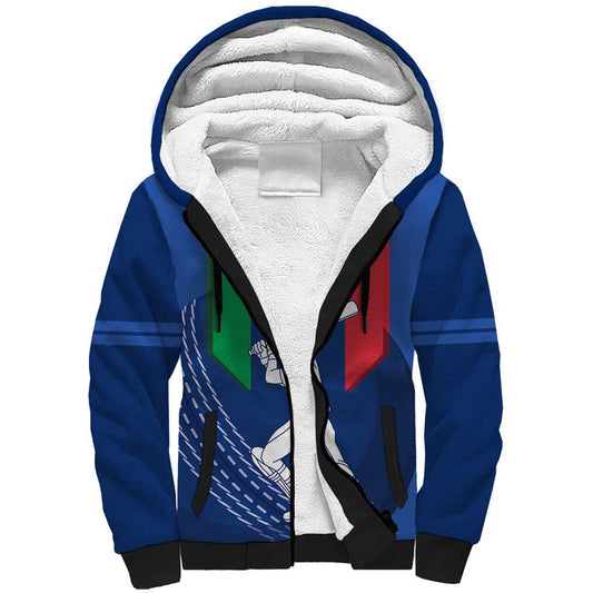 Custom Italy Cricket Go Gli Azzurri Sherpa Hoodie