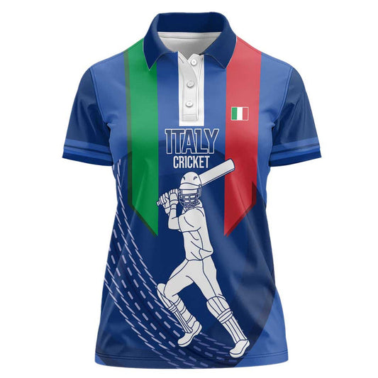 Custom Italy Cricket Go Gli Azzurri Women Polo Shirt