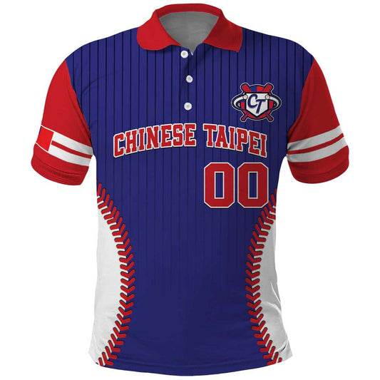 Custom Chinese Taipei Go Taiwanese - Baseball Style Polo Shirt
