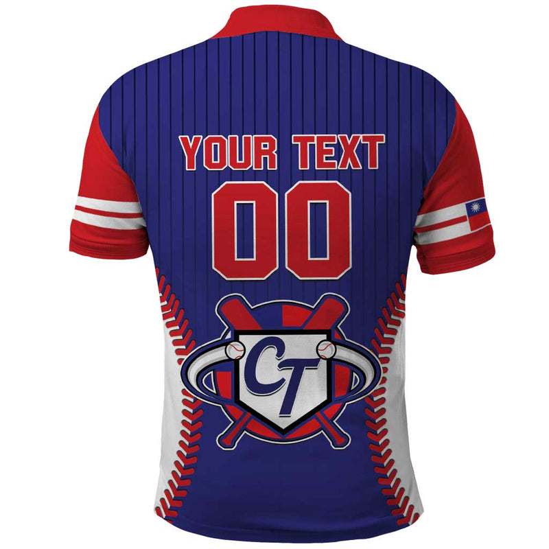 Custom Chinese Taipei Go Taiwanese - Baseball Style Polo Shirt