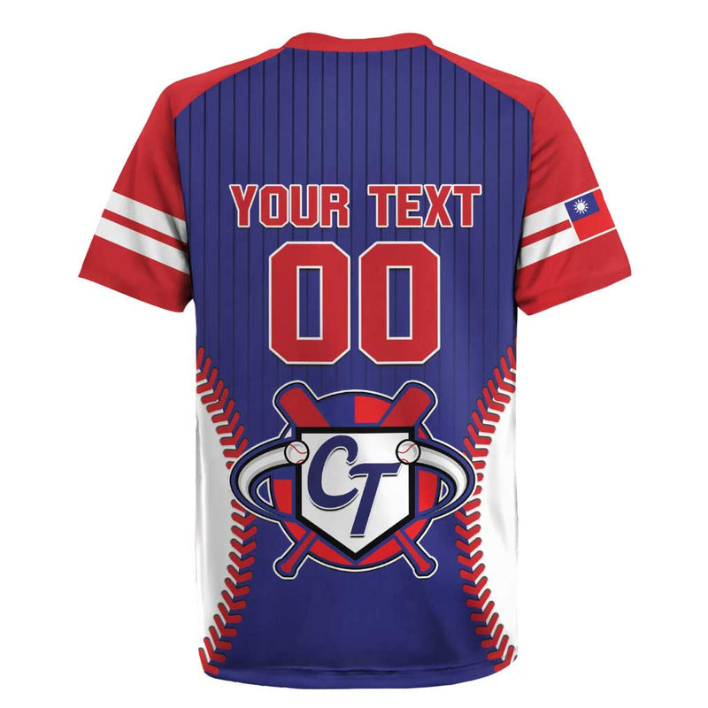 Custom Chinese Taipei Go Taiwanese - Baseball Style Rugby Jersey
