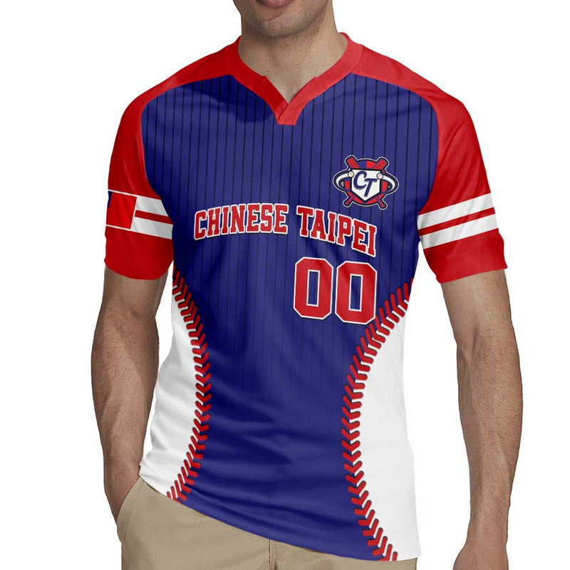 Custom Chinese Taipei Go Taiwanese - Baseball Style Rugby Jersey