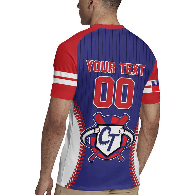 Custom Chinese Taipei Go Taiwanese - Baseball Style Rugby Jersey
