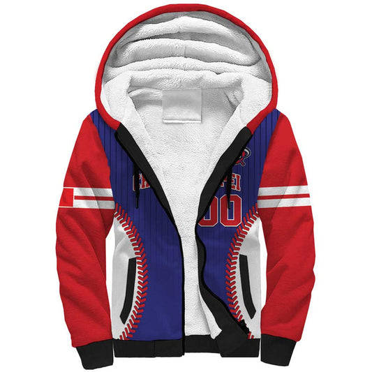 Custom Chinese Taipei Go Taiwanese - Baseball Style Sherpa Hoodie