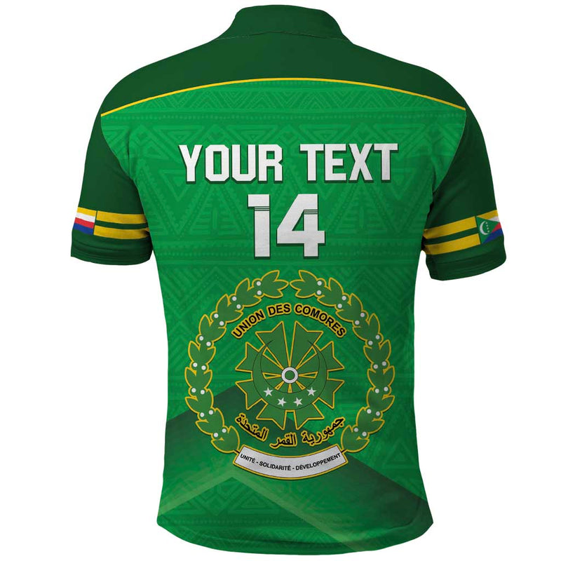 Custom Comoros Football Allez Les Coelacantes Polo Shirt