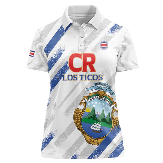 Custom Costa Rica Football Go Champions Los Ticos Women Polo Shirt
