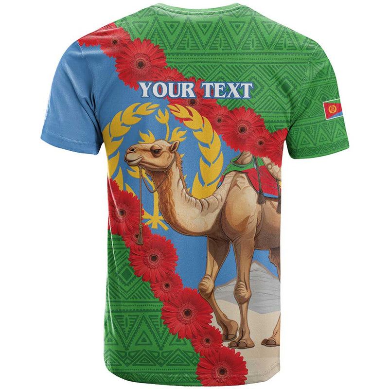 Eritrea Arabian Camel Gerbera Flower Flag Color T Shirt