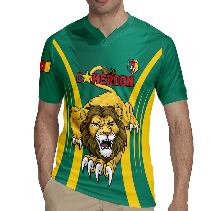 Custom Cameroon Football Go Indomitable Lions Rugby Jersey
