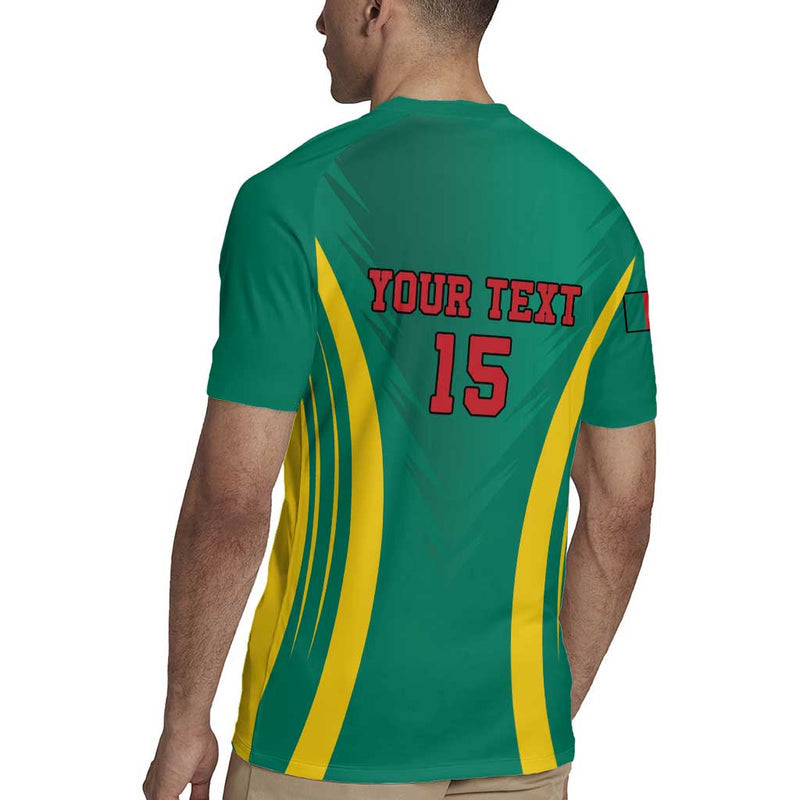 Custom Cameroon Football Go Indomitable Lions Rugby Jersey