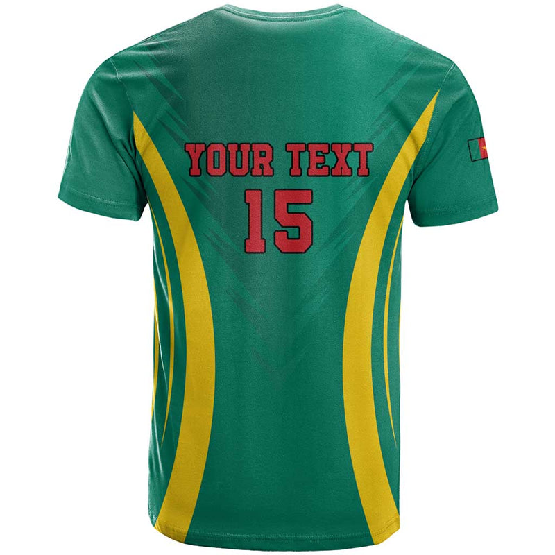 Custom Cameroon Football Go Indomitable Lions T Shirt