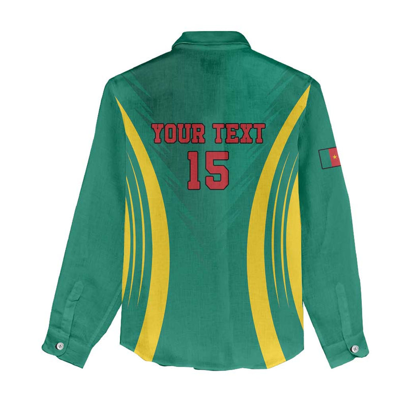 Custom Cameroon Football Go Indomitable Lions Women Casual Shirt