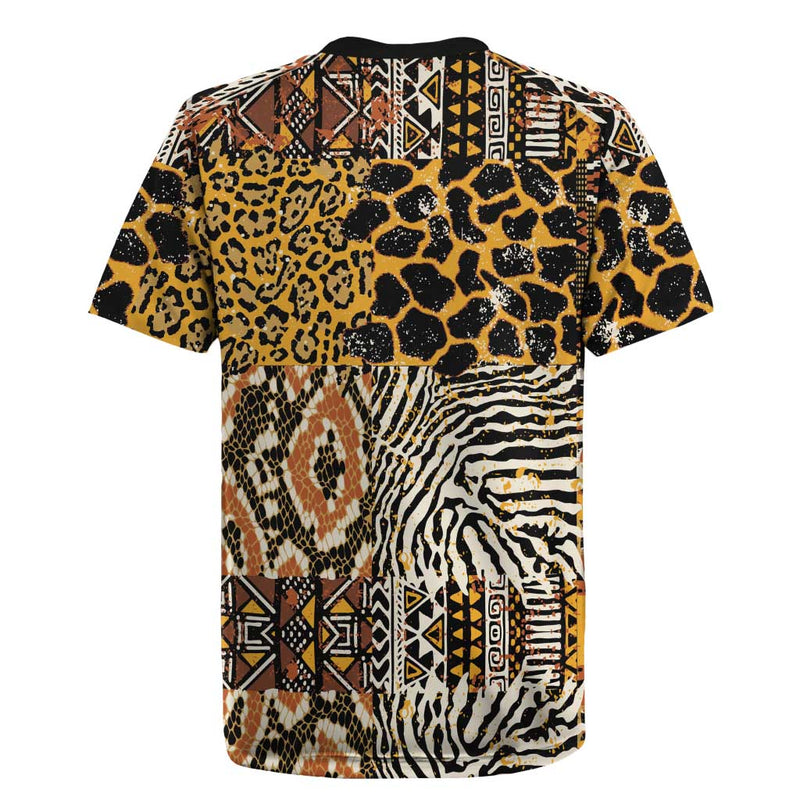African Tribal Pattern With Wild Animal Skins Rugby Jersey