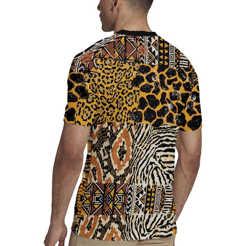 African Tribal Pattern With Wild Animal Skins Rugby Jersey