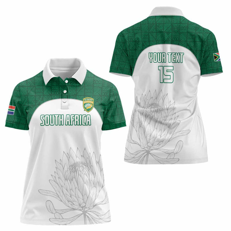 Custom South Africa Cricket Go Proteas Women Polo Shirt