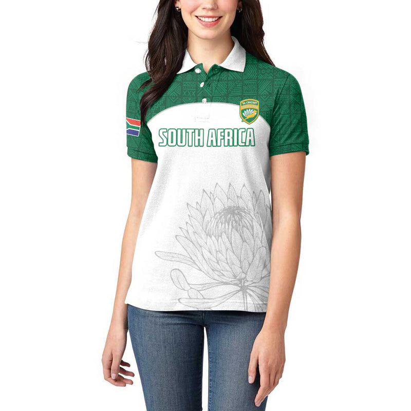 Custom South Africa Cricket Go Proteas Women Polo Shirt